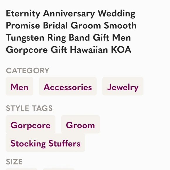 NEW Mens KOA Hawaiian Wood Grain Tungsten Band Ring Anniversary Wedding Popular - Picture 4 of 9